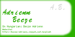 adrienn becze business card